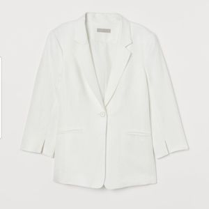 H&m fitted blazer/jacket in white/cream sizeXS